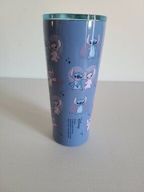 Disney Lilo Stitch Angel Double Walled Stainless Tumbler 22 oz Blue
